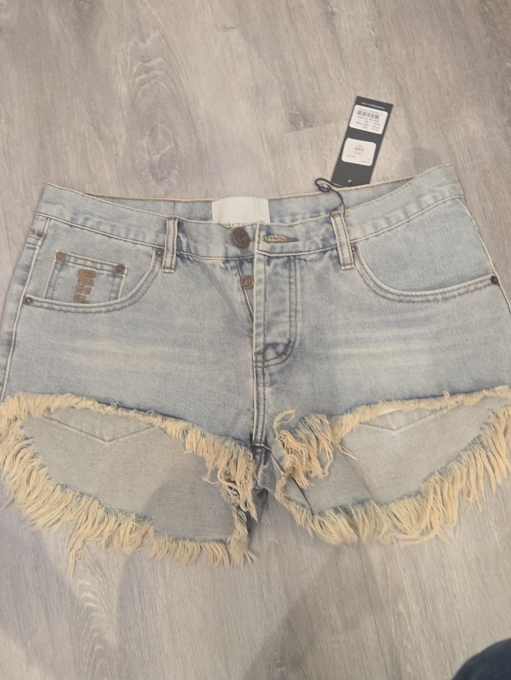 One Teaspoon Bonitas Low Waist Denim Shorts - Dirty Blue